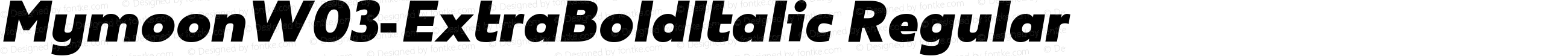 Mymoon W03 ExtraBold Italic