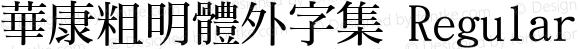 華康粗明體外字集