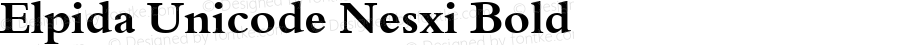 Elpida Unicode Nesxi Bold Version 2.51