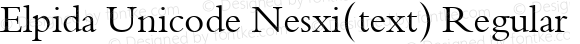 Elpida Unicode Nesxi(text) Regular Version 2.51