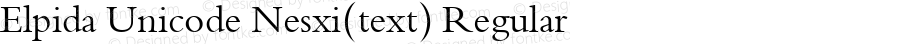 Elpida Unicode Nesxi(text) Regular Version 2.51