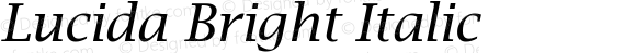 Lucida Bright Italic