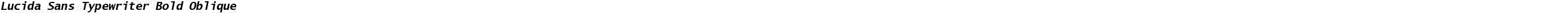 Lucida Sans Typewriter Bold Oblique