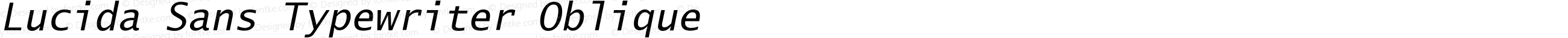 Lucida Sans Typewriter Oblique
