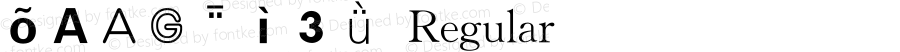 华光英文符号库三 Regular V4.0
