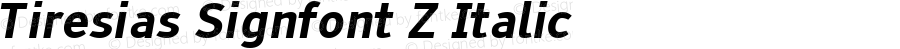 Tiresias Signfont Z Italic