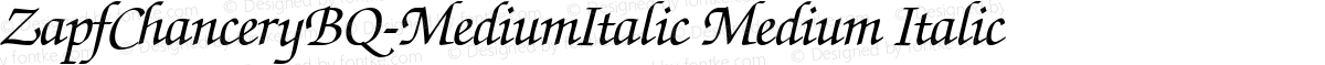 ZapfChanceryBQ-MediumItalic Medium Italic