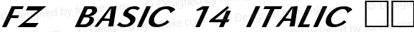 FZ  BASIC 14 ITALIC ÊÿŸ –(·•Ÿ