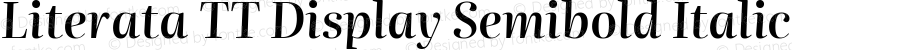 Literata TT Display Semibold Italic