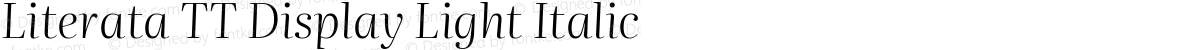 Literata TT Display Light Italic