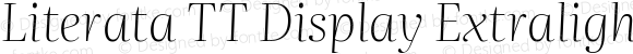 Literata TT Display Extralight Italic