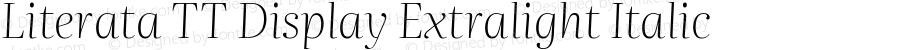 Literata TT Display Extralight Italic