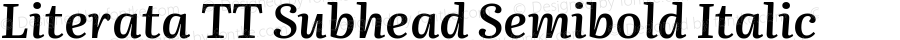 Literata TT Subhead Semibold Italic