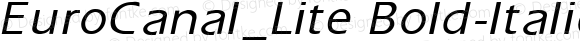 EuroCanal_Lite Bold-Italic