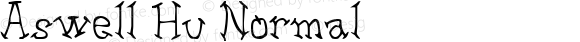 Aswell Hu Normal Macromedia Fontographer 4.1 4/21/97