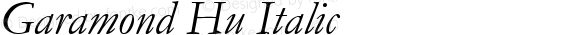 Garamond Hu Italic