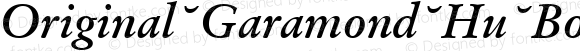 Original Garamond Hu Bold Italic