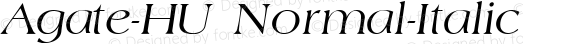 Agate-HU Normal-Italic