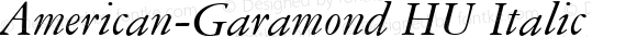 American-Garamond HU Italic 1.000