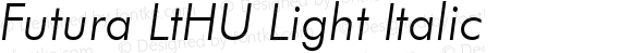 Futura LtHU Light Italic