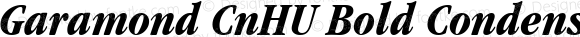 Garamond CnHU Bold Condensed Italic