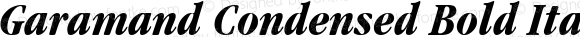 Garamand Condensed Bold Italic