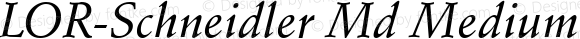 LOR-Schneidler Md Medium Italic