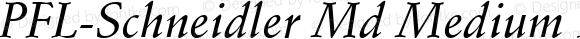 PFL-Schneidler Md Medium Italic