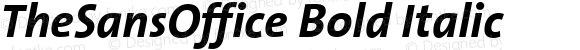TheSansOffice Bold Italic