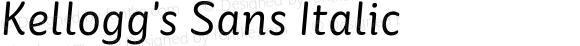 Kellogg's Sans Italic