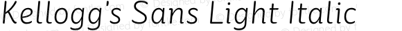 Kellogg's Sans Light Italic