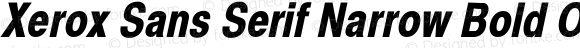 Xerox Sans Serif Narrow Bold Oblique
