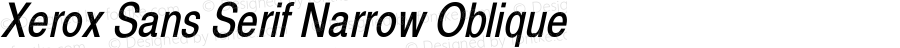 Xerox Sans Serif Narrow Oblique