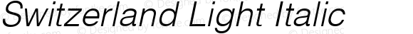 Switzerland Light Italic