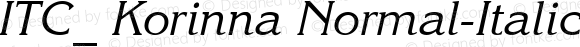 ITC_ Korinna Normal-Italic