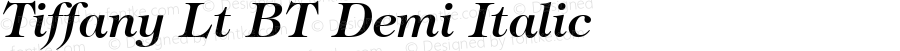 Tiffany Lt BT Demi Italic