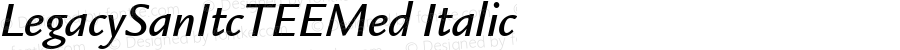 LegacySanItcTEEMed Italic Version 001.005