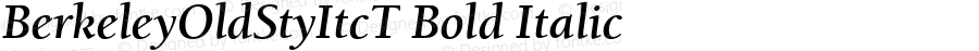 BerkeleyOldStyItcT Bold Italic