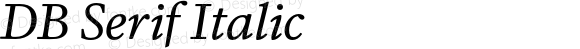DB Serif Italic