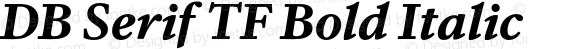 DB Serif TF Bold Italic