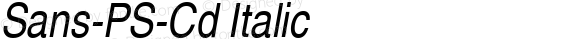 Sans-PS-Cd Italic Version 1.0 08-10-2002