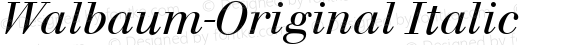 Walbaum-Original Italic