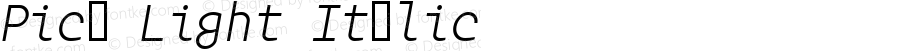 Pica Light Italic