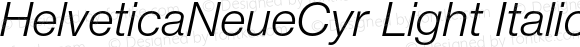 HelveticaNeueCyr Light Italic