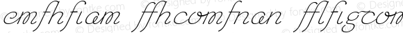 Chic Hand Ligatures Bold Slanted Version 1.000 2006 initial release