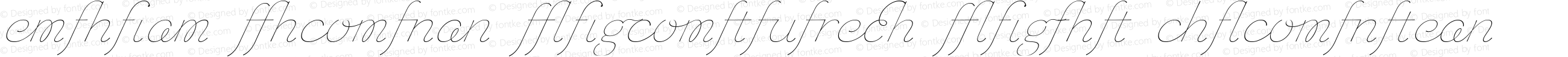 Chic Hand Ligatures Light Slanted