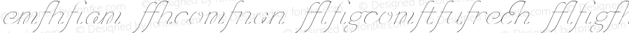 Chic Hand Ligatures Light Slanted