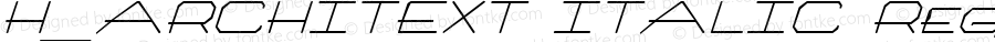 H_ARCHITEXT ITALIC Regular