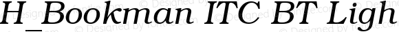 H_Bookman ITC BT LightItalic