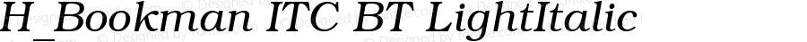 H_Bookman ITC BT LightItalic